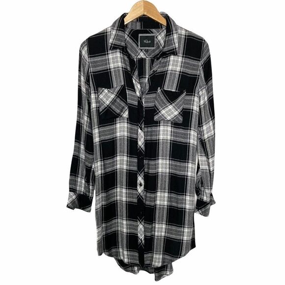 HP 🔥 RAILS | Sawyer Plaid Long Sleeve Button Down Shirt Dress - Picture 1 of 7